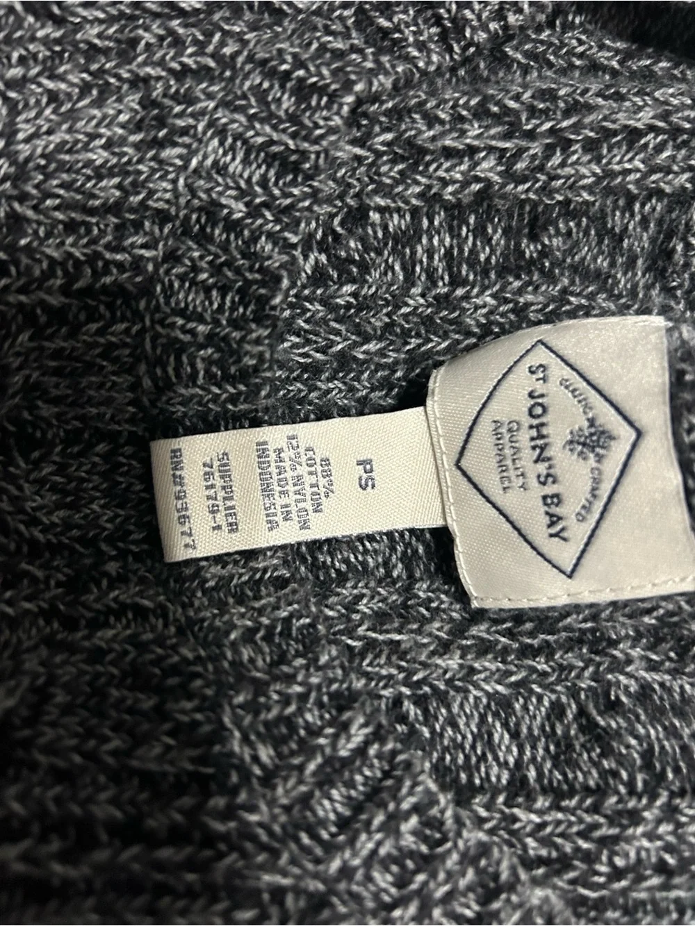 St. John's Bay Cable-Knit V-Neck Sweaters - Teal and Gray Marled